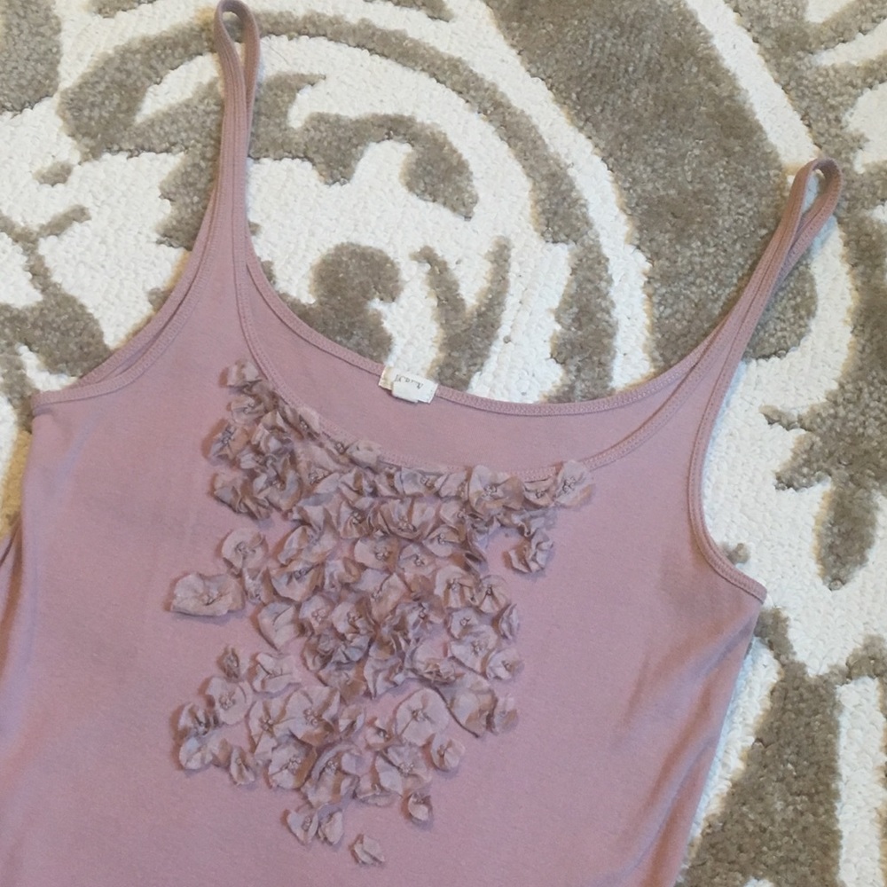 J. Crew flower appliqué tank